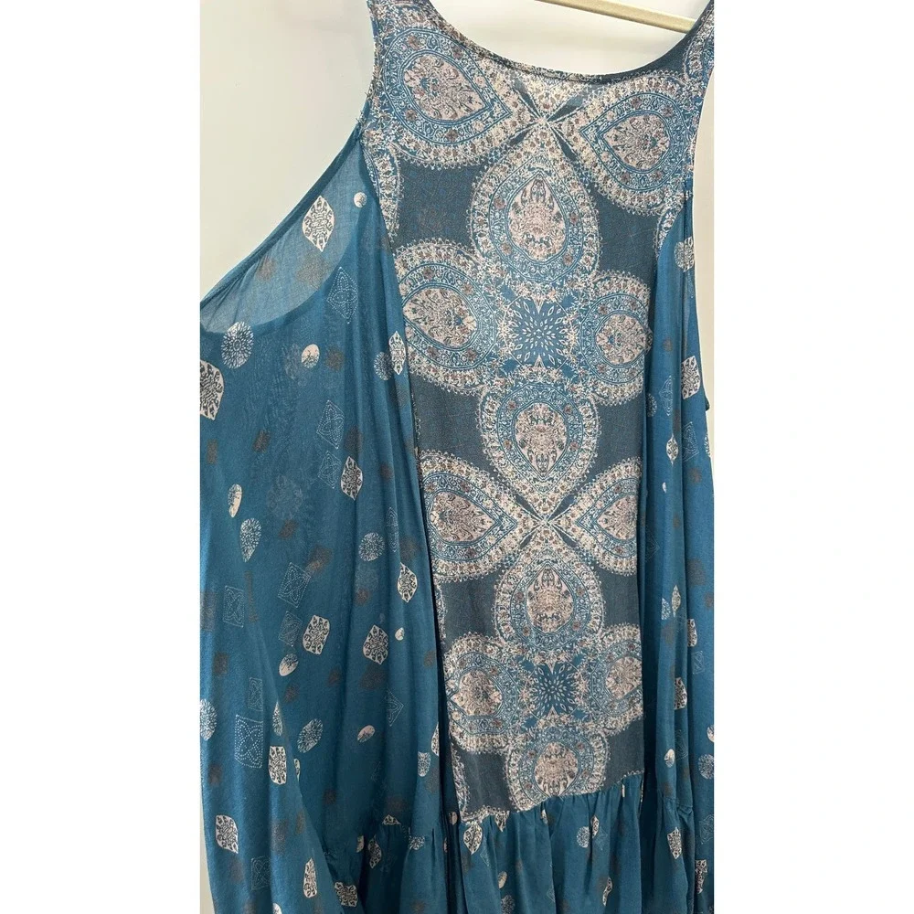 Intimately Free People Into You Sprinted Slip Dress Teal Boho Sabrina Carpenter - Picture 5 of 10